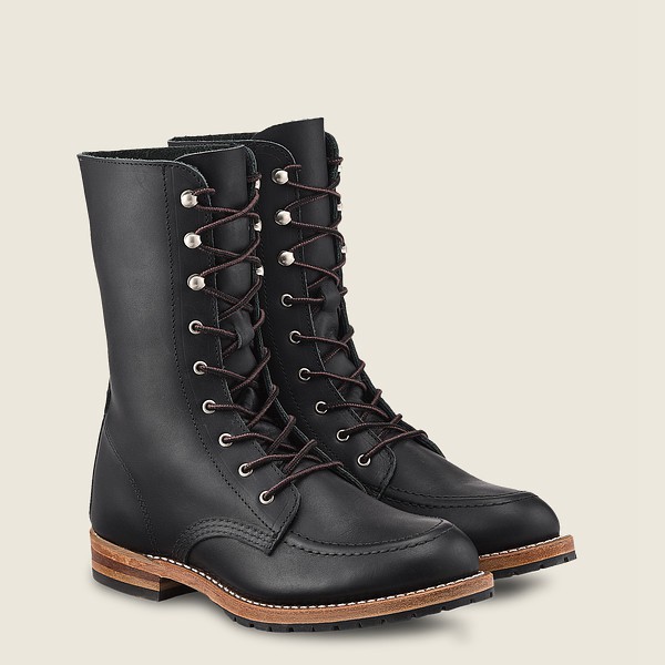 Heritage Støvler Dame - Red Wing Gracie - Tall Boundary Læder - Sort - KDCGTS-436